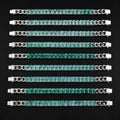 Natural Blue Green Jadeite Cuban Link Bracelet Luxury Chain Jewelry