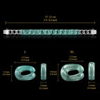 Natural Blue Green Jadeite Cuban Link Bracelet Luxury Chain Jewelry