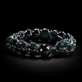 Natural Burmese Black Chicken Jadeite Dragon Bone Bracelet for Men
