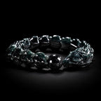 Natural Burmese Black Chicken Jadeite Dragon Bone Bracelet for Men