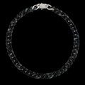 Natural Black-Gray Jadeite Cuban Link Necklace
