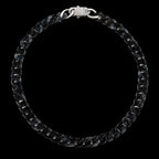 Natural Black-Gray Jadeite Cuban Link Necklace