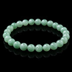 Natural Green Jadeite Bead Bracelet – 6mm 8mm 10mm
