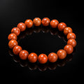 Natural Orange Red Jade Bead Bracelet – 8mm & 10mm