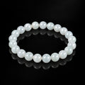 Natural White Jadeite Bead Bracelet – 8mm & 10mm