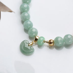 Natural Jadeite Bracelet jade bmjade Jade size:8mm/Length:5.5inches-7.5inches green 