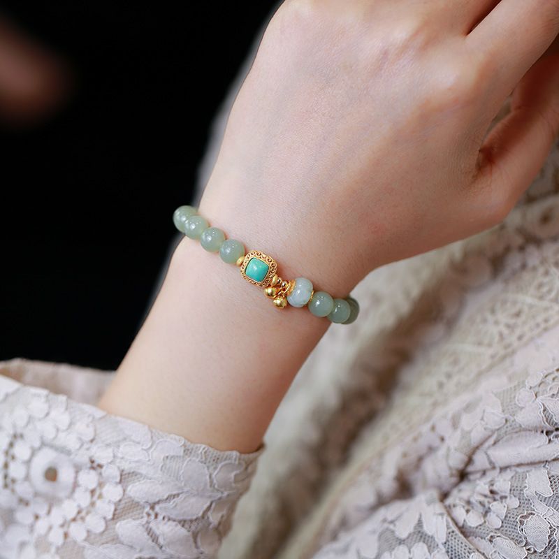 Green Pine Hedge Jadeite Bracelet jade bmjade   