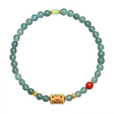 Chinese style jade bracelet for women jade bmjade Jade: 6mm/Fits wrists: 5.5"-7.5" green 