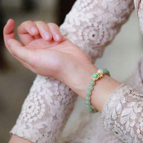 Green Pine Hedge Jadeite Bracelet jade bmjade   