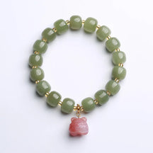 Hetian Jade Bracelet jade bmjade Jade: 8mmx10mm   Length: 5.5 inches -7.5 inches green 