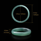 Blue Green Jadeite Band Ring for Women