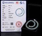 Natural Blue Jadeite Cuban Link Necklace – Unisex Jade Chain Jewelry