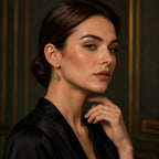 Green Jade Teardrop Earrings