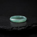 Blue Green Jadeite Band Ring for Women