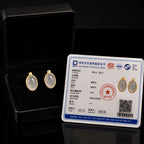 Smoky LavenderJade Oval Earrings for Women