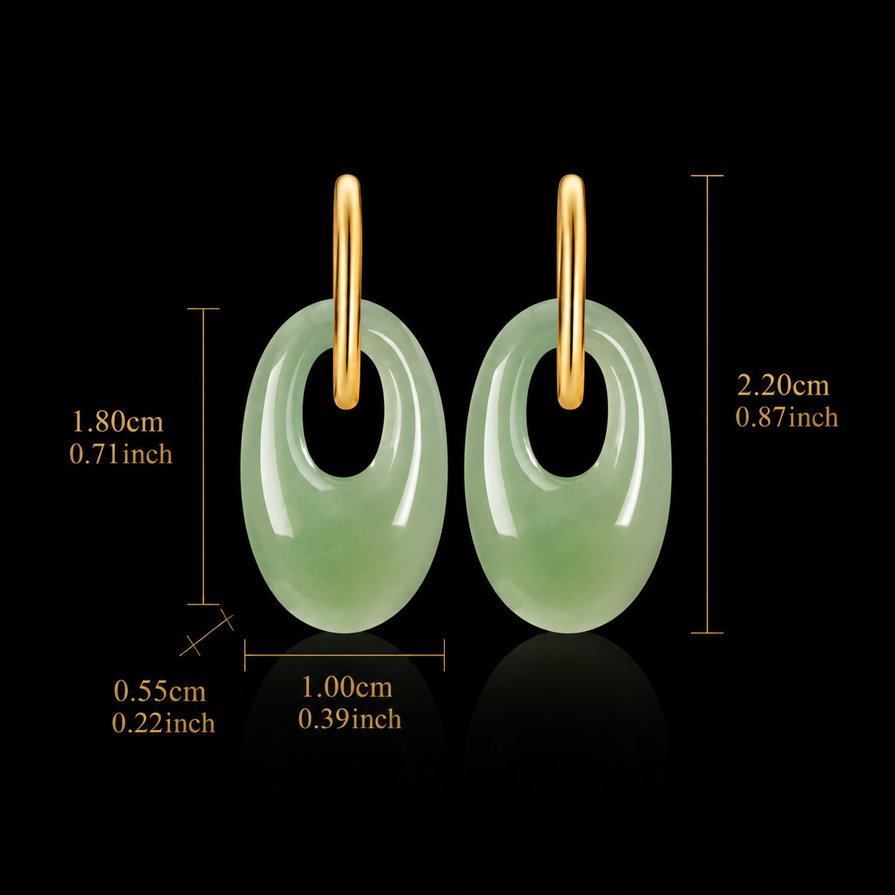Light Green Jade Earrings – S925 Silver, Real Jade Jewelry for Luck & Harmony
