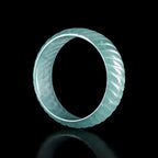 Textured Blue Jadeite Band Ring