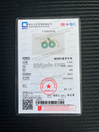 Green Jadeite Jade Ping An Kou Threader Earrings
