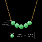 Green Jadeite Beaded Necklace for Women