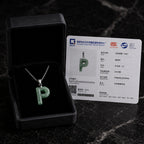 Personalized Jade Initial Necklace A–Z