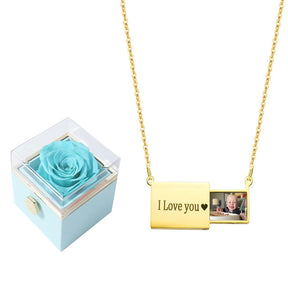 Preserved Rose Gift Box  BMjade blue  