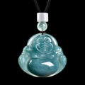 Real Blue Jadeite Big Belly Buddha Pendant Necklace – Men’s Jewelry