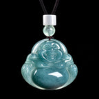 Real Blue Jadeite Big Belly Buddha Pendant Necklace – Men’s Jewelry