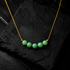 Green Jadeite Beaded Necklace for Women