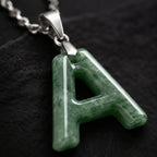 Personalized Jade Initial Necklace A–Z