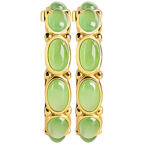 Real Burmese Jade Bead Drop Earrings – Natural Jade Jewelry jade BMjade
