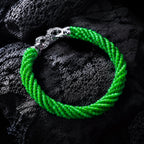 Natural Green Jadeite Twisted Bead Bracelet Handmade Jade Jewelry