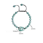 Natural Jadeite Double Ring Handmade Braided Bracelet for Women jade BMjade