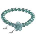 Natural Blue Jade Hand-Carved Peach Blossom Bracelet – Lucky Jade Jewelry for Women jade BMjade