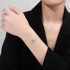 Hand-Carved Blue Jadeite Pixiu Women Bracelet – S925 Silver jade BMjade