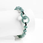 Natural Jadeite Double Ring Handmade Braided Bracelet for Women jade BMjade