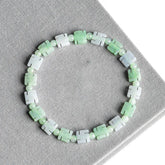 Natural Burmese Jade ‘Swastika’ Good Fortune Bracelet for Women jade BMjade