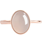 Natural Smoky Purple Jade Cabochon Adjustable Ring for Women – S925 Silver Rose Gold Plated jade BMjade