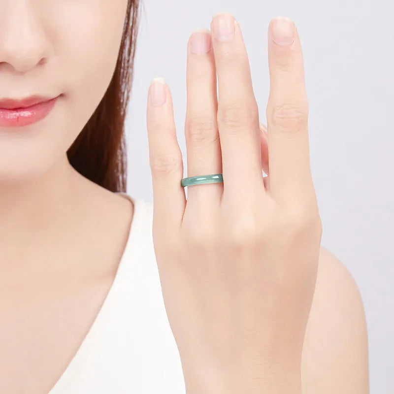 Natural Blue Jadeite Ring – Women’s Jewelry jade BMjade