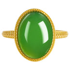 S925 Silver Natural Jade Adjustable Ring – Women’s Jewelry jade BMjade