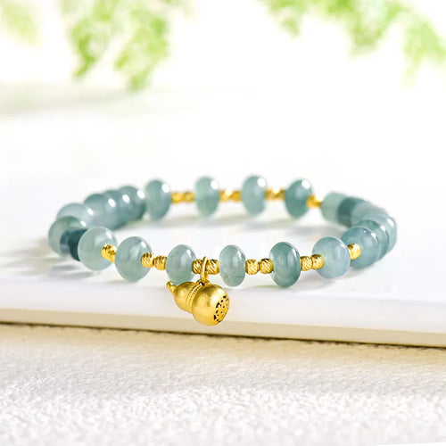 Natural Jade Abacus Bead Bracelet for Women, S925 Silver Jadeite Jewelry jade BMjade