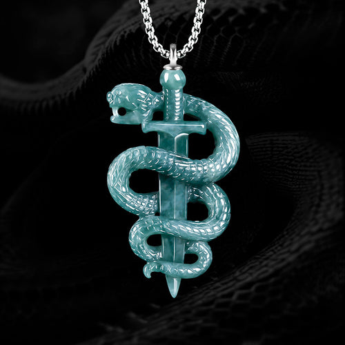Custom Jade Pendant Necklace – Personalized Engraved Jade Amulet BMjade