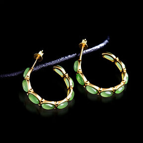 Real Burmese Jade Bead Drop Earrings – Natural Jade Jewelry jade BMjade