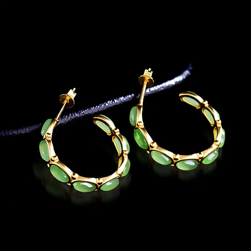 Real Burmese Jade Bead Drop Earrings – Natural Jade Jewelry jade BMjade