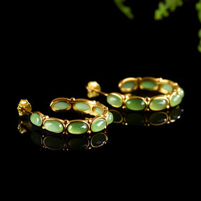 Real Burmese Jade Bead Drop Earrings – Natural Jade Jewelry jade BMjade