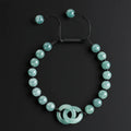 Natural Jadeite Double Ring Handmade Braided Bracelet for Women jade BMjade