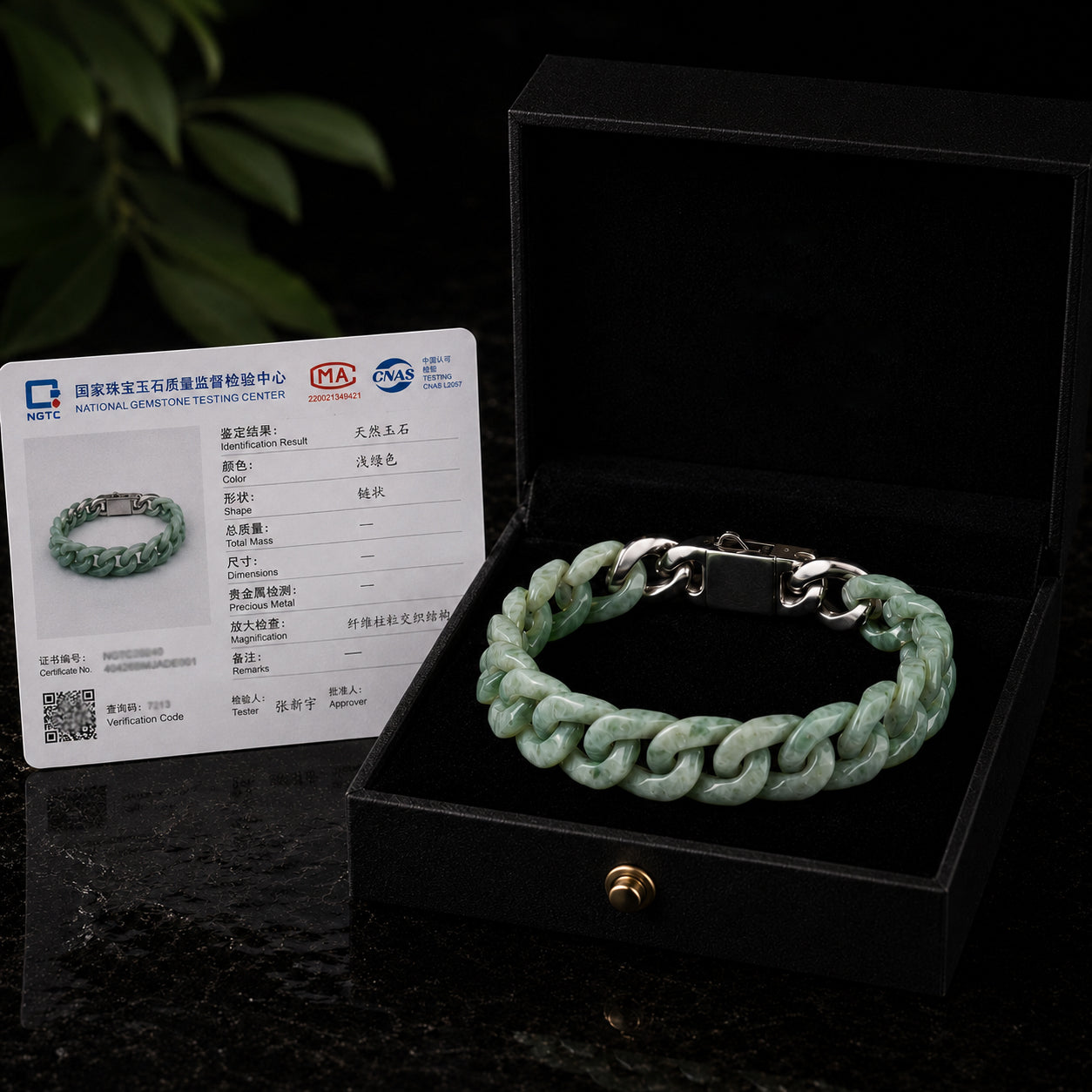 Masculine Cuban Jade Bracelet – Lucky Charm Symbol, Gift for Him