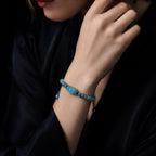 Blue Jade Pixiu Abacus Bead Bracelet