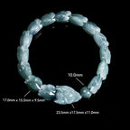 Natural Blue Jadeite Carved Dragon Bone Bracelet for Men jade BMjade