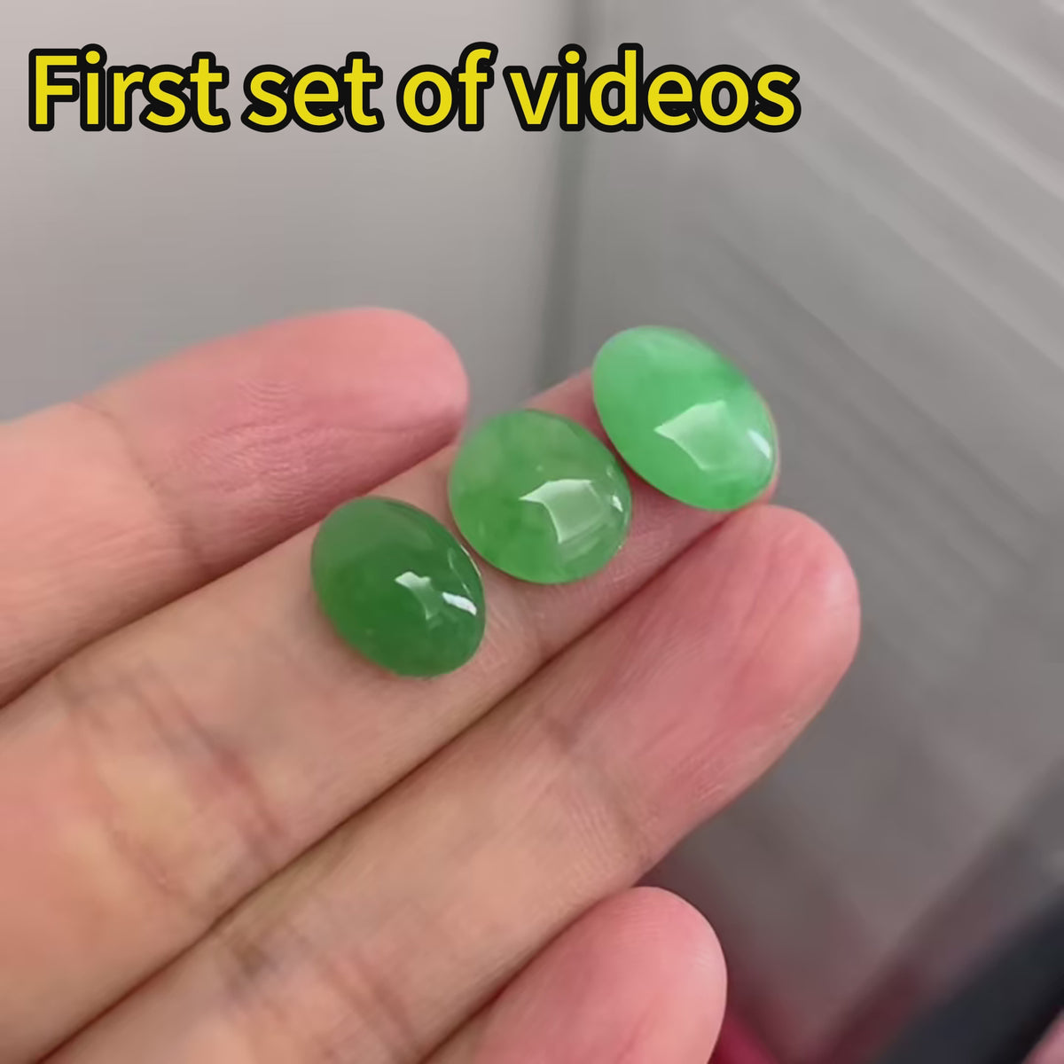 Private Order - 3pcs Natural Untreated Type A Myanmar Jadeite