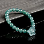 Natural Blue Jade Hand-Carved Peach Blossom Bracelet – Lucky Jade Jewelry for Women jade BMjade